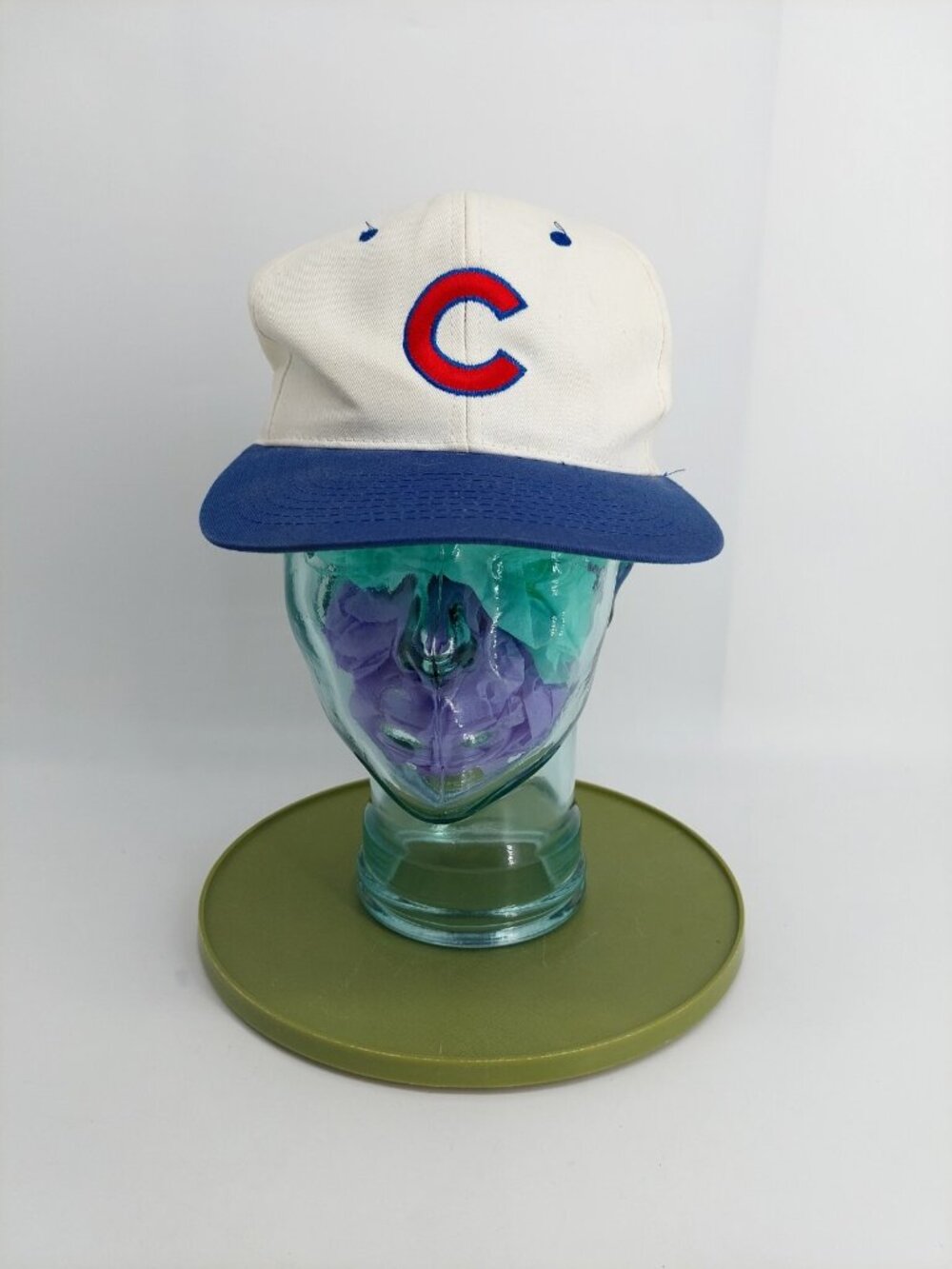 Chicago Cubs Baseball Autographed Jose Hernandez snapback hat white red, & blue